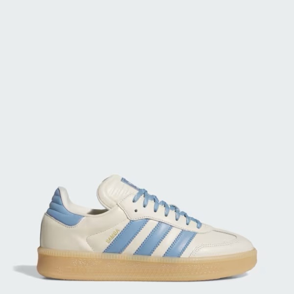adidas White and Blue Athletic Shoes